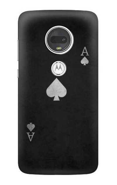 S3152 Black Ace of Spade Case Cover Custodia per Motorola Moto G7, Moto G7 Plus