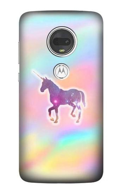 S3203 Rainbow Unicorn Case Cover Custodia per Motorola Moto G7, Moto G7 Plus