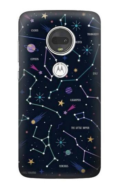 S3220 Star Map Zodiac Constellations Case Cover Custodia per Motorola Moto G7, Moto G7 Plus