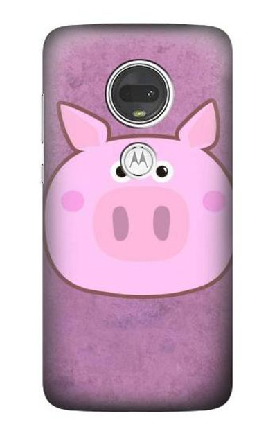 S3269 Pig Cartoon Case Cover Custodia per Motorola Moto G7, Moto G7 Plus