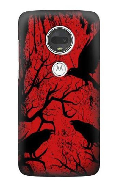 S3325 Crow Black Blood Tree Case Cover Custodia per Motorola Moto G7, Moto G7 Plus