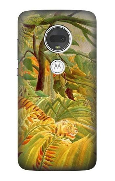 S3344 Henri Rousseau Tiger in a Tropical Storm Case Cover Custodia per Motorola Moto G7, Moto G7 Plus