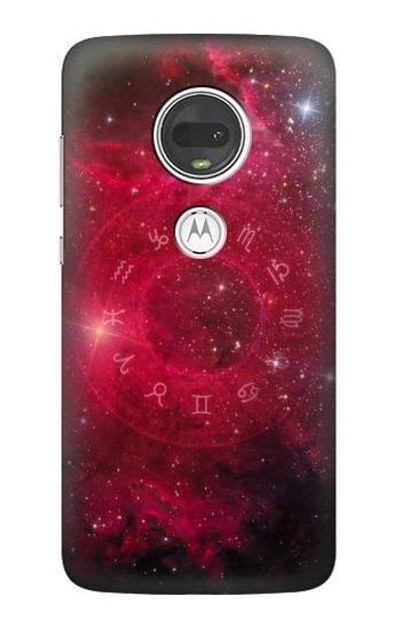 S3368 Zodiac Red Galaxy Case Cover Custodia per Motorola Moto G7, Moto G7 Plus