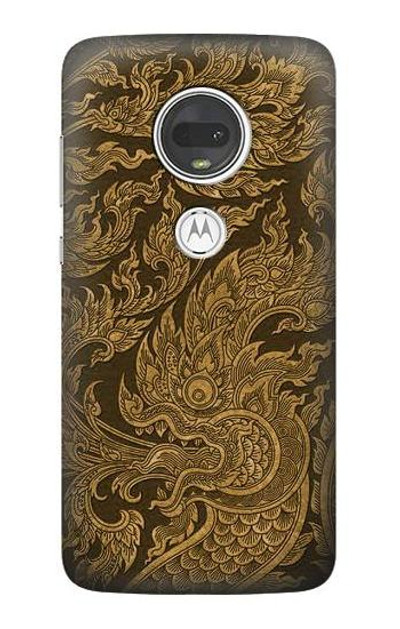 S3382 Thai Art Naga Case Cover Custodia per Motorola Moto G7, Moto G7 Plus