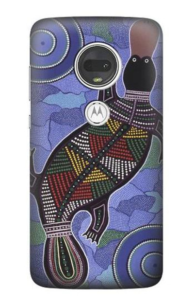 S3387 Platypus Australian Aboriginal Art Case Cover Custodia per Motorola Moto G7, Moto G7 Plus