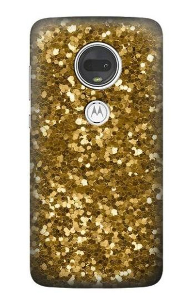 S3388 Gold Glitter Graphic Print Case Cover Custodia per Motorola Moto G7, Moto G7 Plus