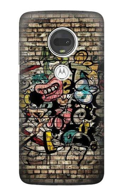 S3394 Graffiti Wall Case Cover Custodia per Motorola Moto G7, Moto G7 Plus