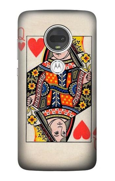 S3429 Queen Hearts Card Case Cover Custodia per Motorola Moto G7, Moto G7 Plus