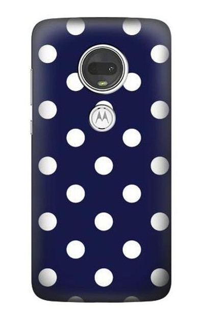 S3533 Blue Polka Dot Case Cover Custodia per Motorola Moto G7, Moto G7 Plus