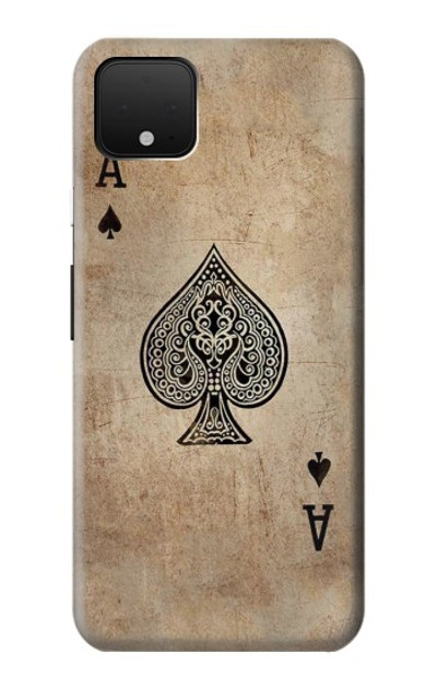 S2928 Vintage Spades Ace Card Case Cover Custodia per Google Pixel 4