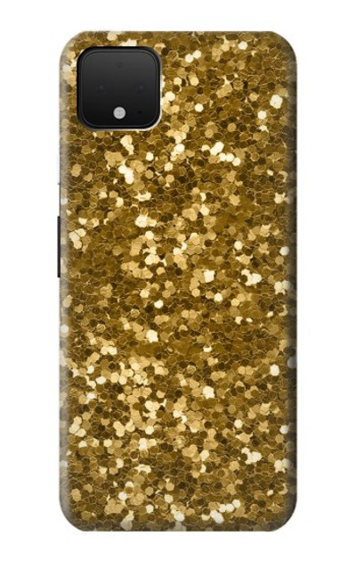 S3388 Gold Glitter Graphic Print Case Cover Custodia per Google Pixel 4