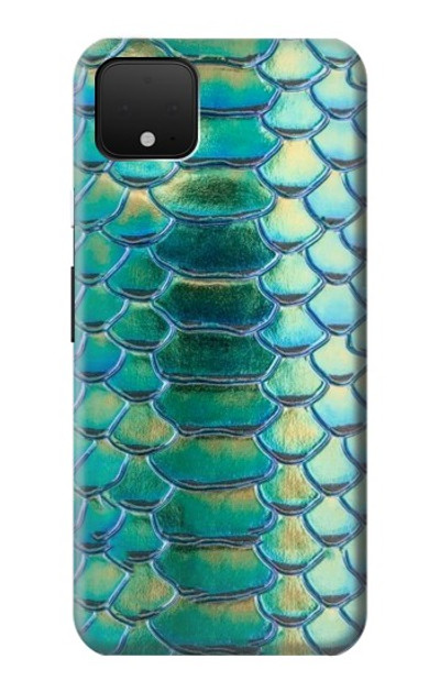 S3414 Green Snake Scale Graphic Print Case Cover Custodia per Google Pixel 4