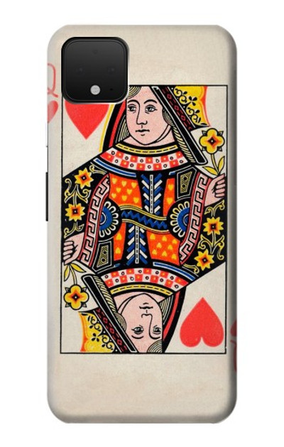 S3429 Queen Hearts Card Case Cover Custodia per Google Pixel 4