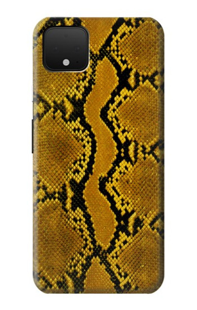 S3365 Yellow Python Skin Graphic Print Case Cover Custodia per Google Pixel 4 XL