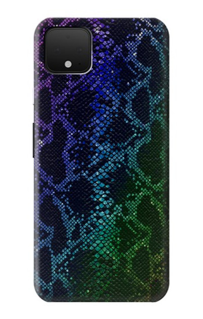 S3366 Rainbow Python Skin Graphic Print Case Cover Custodia per Google Pixel 4 XL