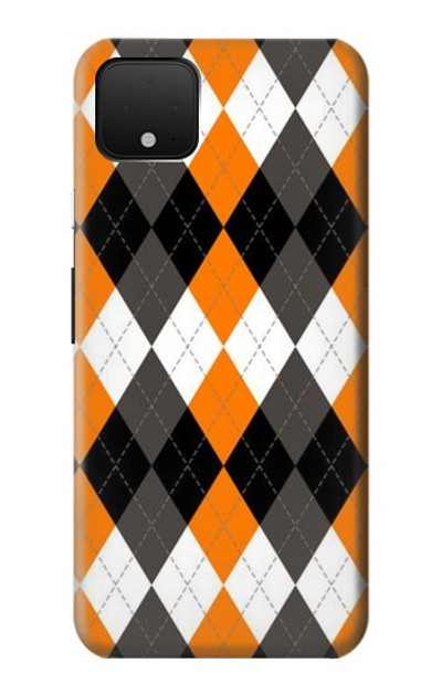 S3421 Black Orange White Argyle Plaid Case Cover Custodia per Google Pixel 4 XL