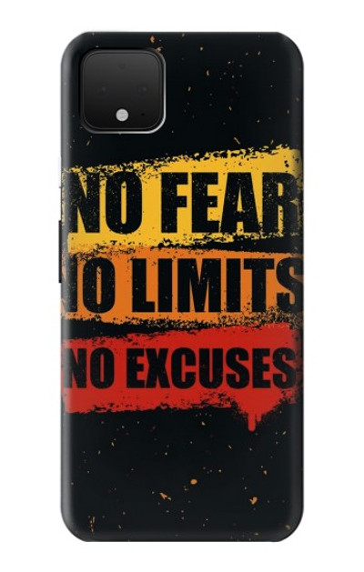 S3492 No Fear Limits Excuses Case Cover Custodia per Google Pixel 4 XL