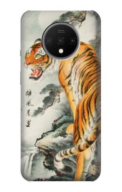 S1934 Chinese Tiger Painting Case Cover Custodia per OnePlus 7T