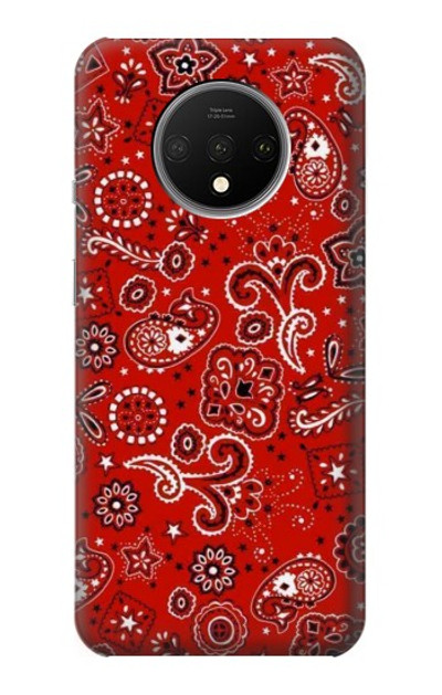 S3354 Red Classic Bandana Case Cover Custodia per OnePlus 7T