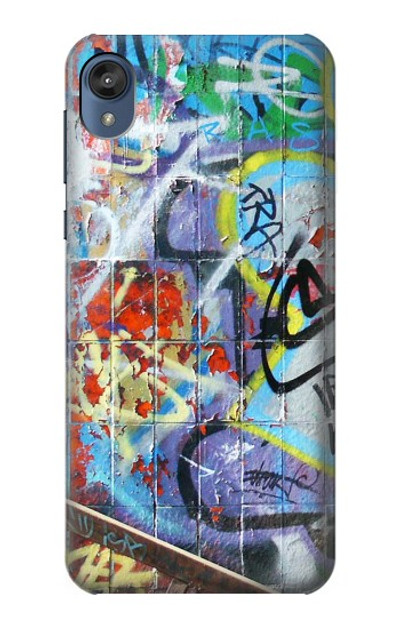 S0588 Wall Graffiti Case Cover Custodia per Motorola Moto E6, Moto E (6th Gen)