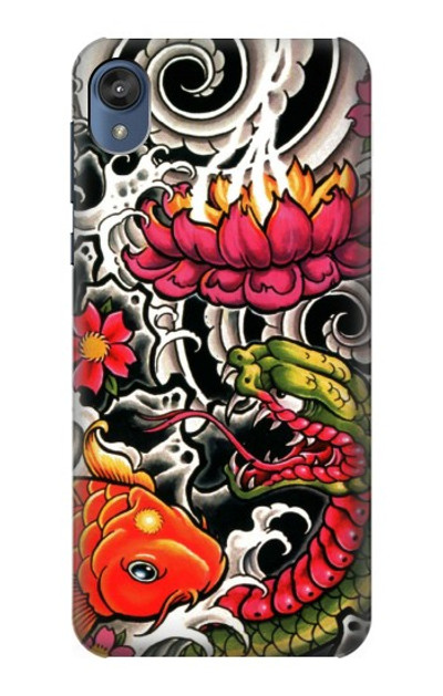 S0605 Yakuza Tattoo Case Cover Custodia per Motorola Moto E6, Moto E (6th Gen)