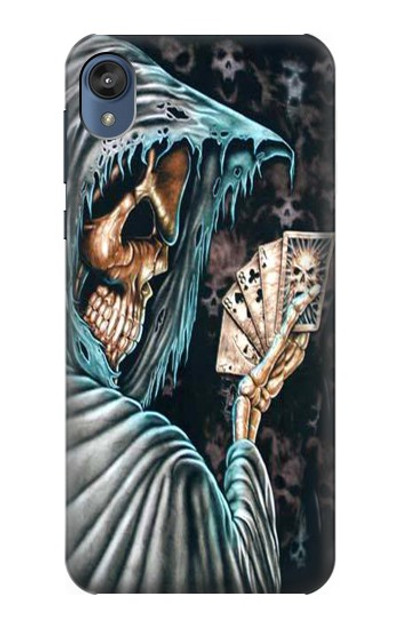 S0748 Grim Reaper Death Poker Case Cover Custodia per Motorola Moto E6, Moto E (6th Gen)
