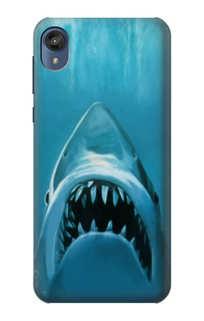 S0830 White Shark Case Cover Custodia per Motorola Moto E6, Moto E (6th Gen)