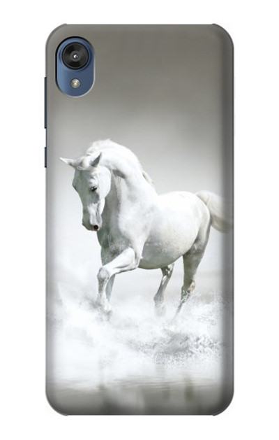 S0932 White Horse Case Cover Custodia per Motorola Moto E6, Moto E (6th Gen)