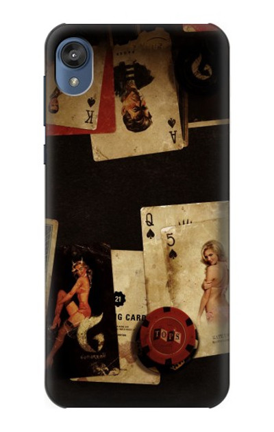 S1069 Old Vintage Sexy Poker Case Cover Custodia per Motorola Moto E6, Moto E (6th Gen)