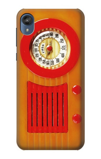 S2780 Vintage Orange Bakelite Radio Case Cover Custodia per Motorola Moto E6, Moto E (6th Gen)