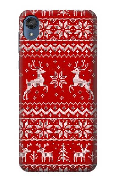 S2835 Christmas Reindeer Knitted Pattern Case Cover Custodia per Motorola Moto E6, Moto E (6th Gen)