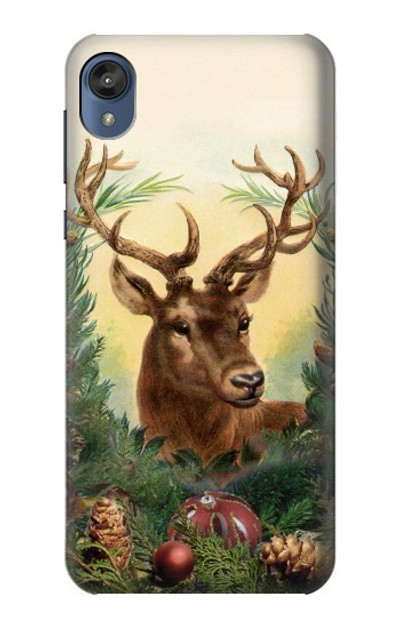 S2841 Vintage Reindeer Christmas Case Cover Custodia per Motorola Moto E6, Moto E (6th Gen)