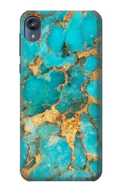 S2906 Aqua Turquoise Stone Case Cover Custodia per Motorola Moto E6, Moto E (6th Gen)