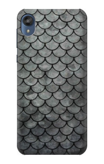 S2950 Silver Fish Scale Case Cover Custodia per Motorola Moto E6, Moto E (6th Gen)