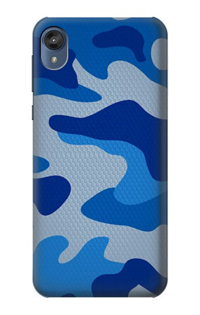 S2958 Army Blue Camo Camouflage Case Cover Custodia per Motorola Moto E6, Moto E (6th Gen)