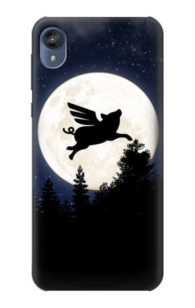 S3289 Flying Pig Full Moon Night Case Cover Custodia per Motorola Moto E6, Moto E (6th Gen)