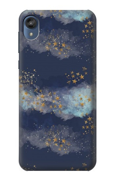 S3364 Gold Star Sky Case Cover Custodia per Motorola Moto E6, Moto E (6th Gen)