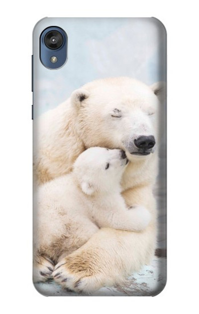 S3373 Polar Bear Hug Family Case Cover Custodia per Motorola Moto E6, Moto E (6th Gen)