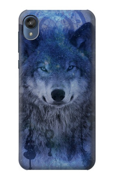 S3410 Wolf Dream Catcher Case Cover Custodia per Motorola Moto E6, Moto E (6th Gen)