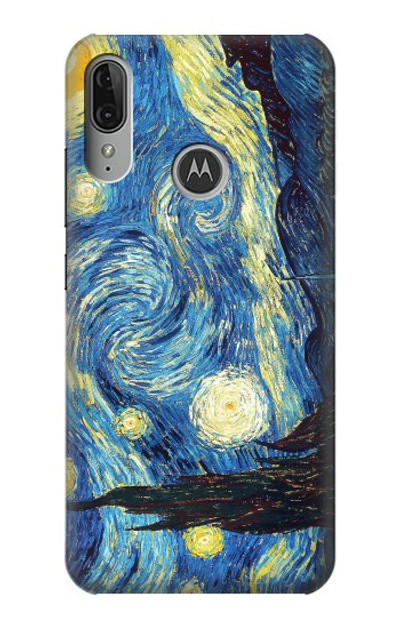 S0213 Van Gogh Starry Nights Case Cover Custodia per Motorola Moto E6 Plus, Moto E6s