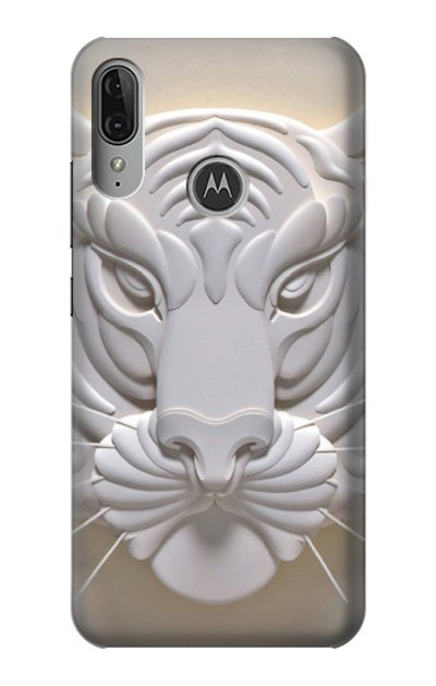 S0574 Tiger Carving Case Cover Custodia per Motorola Moto E6 Plus, Moto E6s