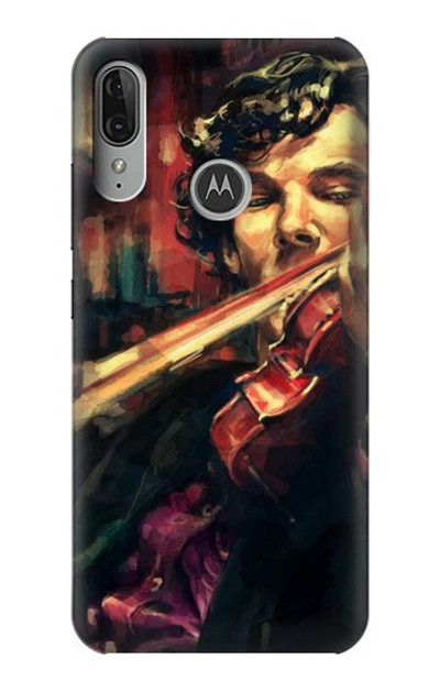 S0723 Violin Art Paint Case Cover Custodia per Motorola Moto E6 Plus, Moto E6s