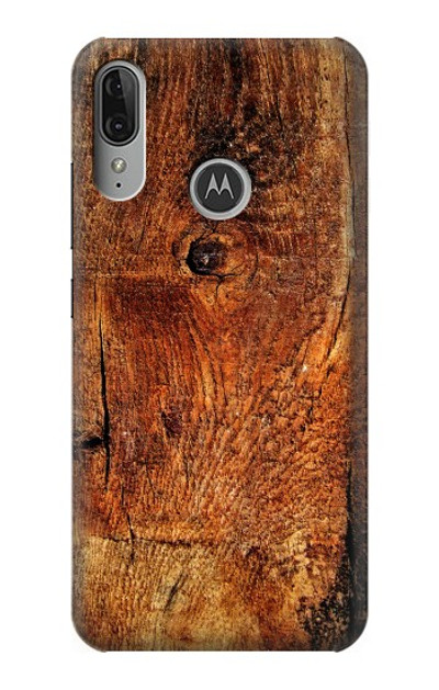 S1140 Wood Skin Graphic Case Cover Custodia per Motorola Moto E6 Plus, Moto E6s