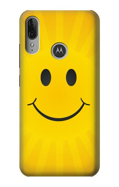 S1146 Yellow Sun Smile Case Cover Custodia per Motorola Moto E6 Plus, Moto E6s