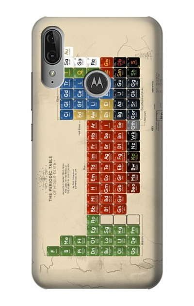 S1695 The Periodic Table of Middle Earth Case Cover Custodia per Motorola Moto E6 Plus, Moto E6s