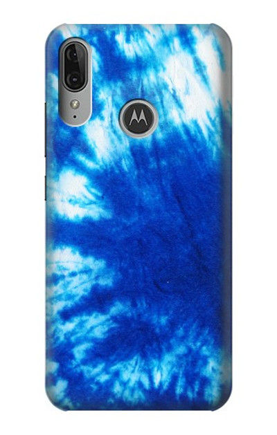 S1869 Tie Dye Blue Case Cover Custodia per Motorola Moto E6 Plus, Moto E6s