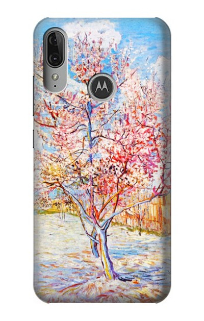 S2450 Van Gogh Peach Tree Blossom Case Cover Custodia per Motorola Moto E6 Plus, Moto E6s