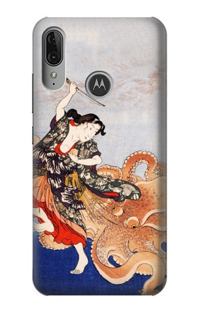 S2496 Japan Art Utagawa Kuniyoshi Tamatori Case Cover Custodia per Motorola Moto E6 Plus, Moto E6s