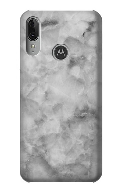 S2845 Gray Marble Texture Case Cover Custodia per Motorola Moto E6 Plus, Moto E6s