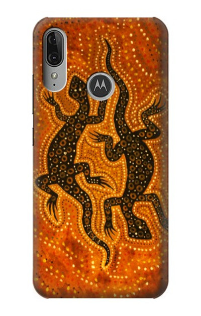 S2901 Lizard Aboriginal Art Case Cover Custodia per Motorola Moto E6 Plus, Moto E6s